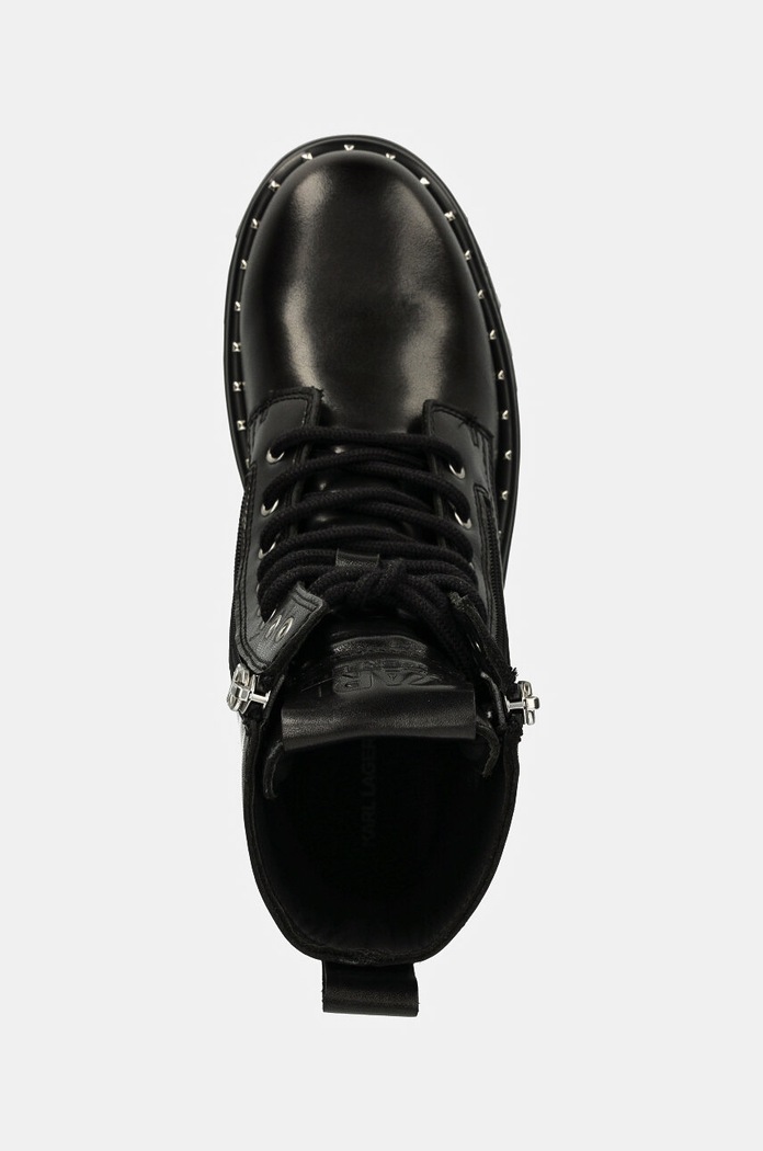 Kožené workery Karl Lagerfeld KOMBAT černá KL45364.000