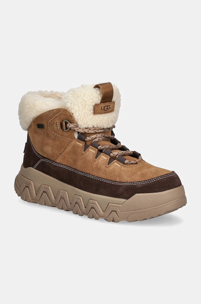 Μποτάκια UGG Terretrail Cozy Lace δέρμα σαμουά καφέ 1158210.CHE