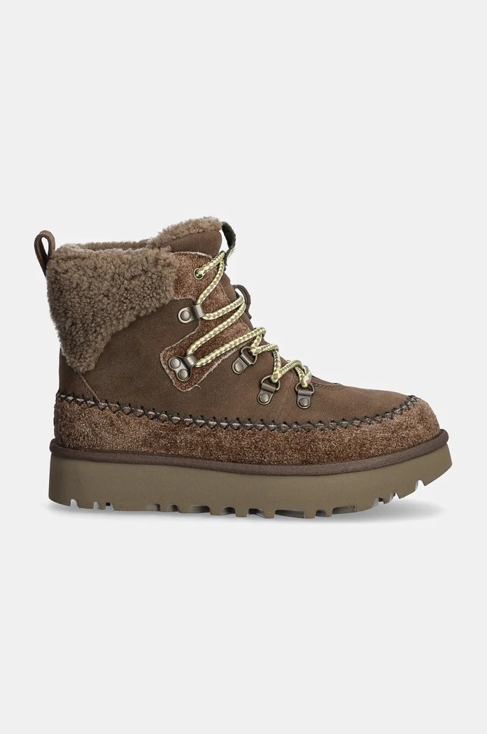 UGG suede snow boots Classic Alpine Lace Up 1158271.HCK brown AW24