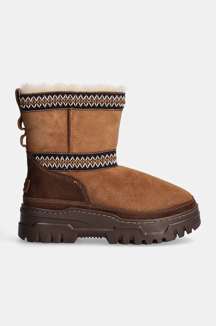 UGG śniegowce zamszowe Classic Mini Trailgazer 1158322.CHE brązowy AW24