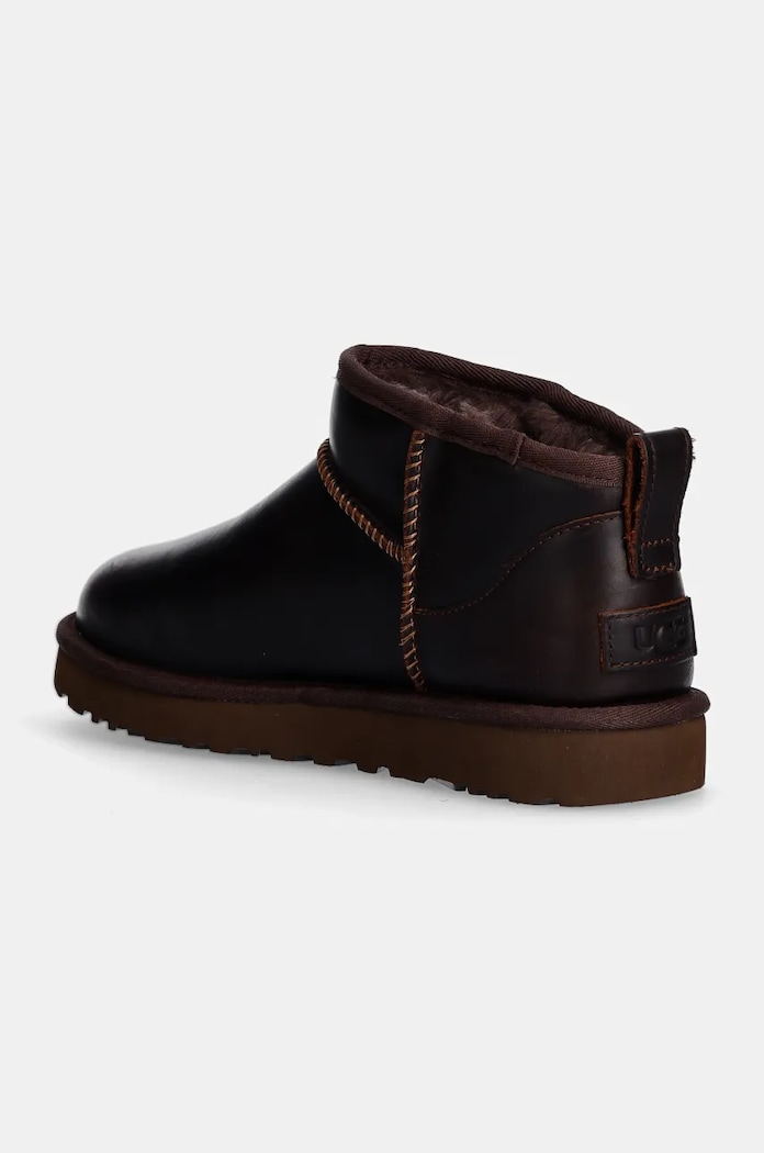 Obuv Kožené snehule UGG Classic Ultra Mini Lthr Regen 1163490.IWD hnedá