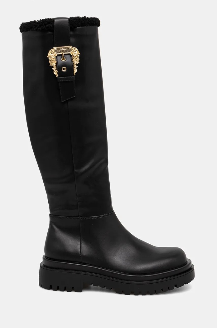 Μπότες Versace Jeans Couture Drew ίσια πλατφόρμα μαύρο 77VA3S65.ZS865.899