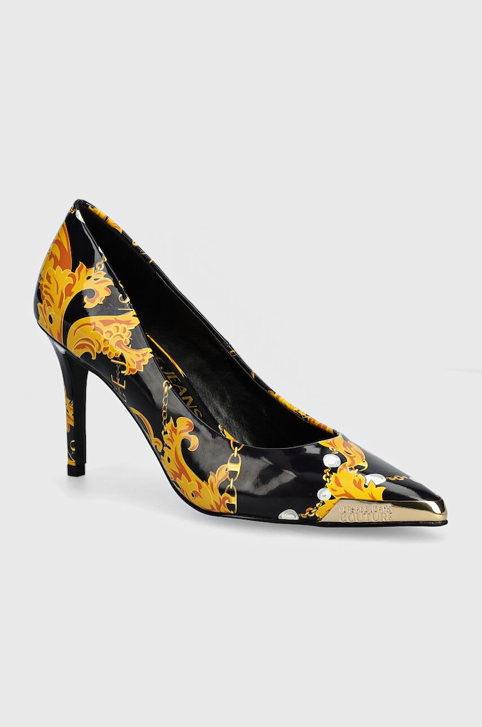Versace Jeans Couture tacchi a spillo Scarlett finta pelle verniciata oro 77VA3S50.ZS366.G89
