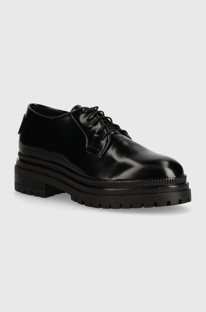 Weekend Max Mara scarpe in pelle HAITI pelle fiore nero 2425526114600.B.HAITI