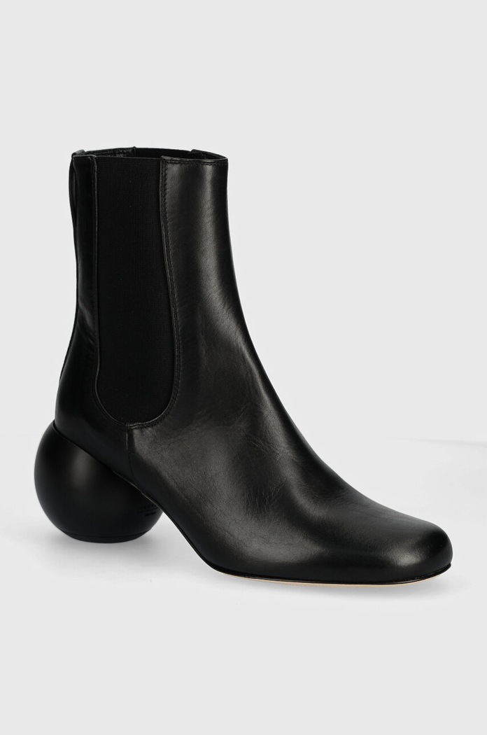Weekend Max Mara sztyblety skórzane ESTE tekstylny czarny 2425796014600.BLACK