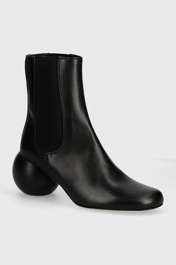Weekend Max Mara sztyblety skórzane ESTE tekstylny czarny 2425796014600.BLACK