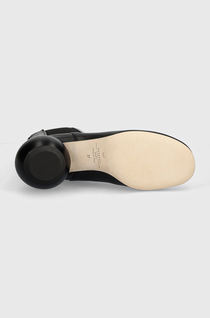 Weekend Max Mara sztyblety skórzane ESTE 2425796014600.BLACK czarny