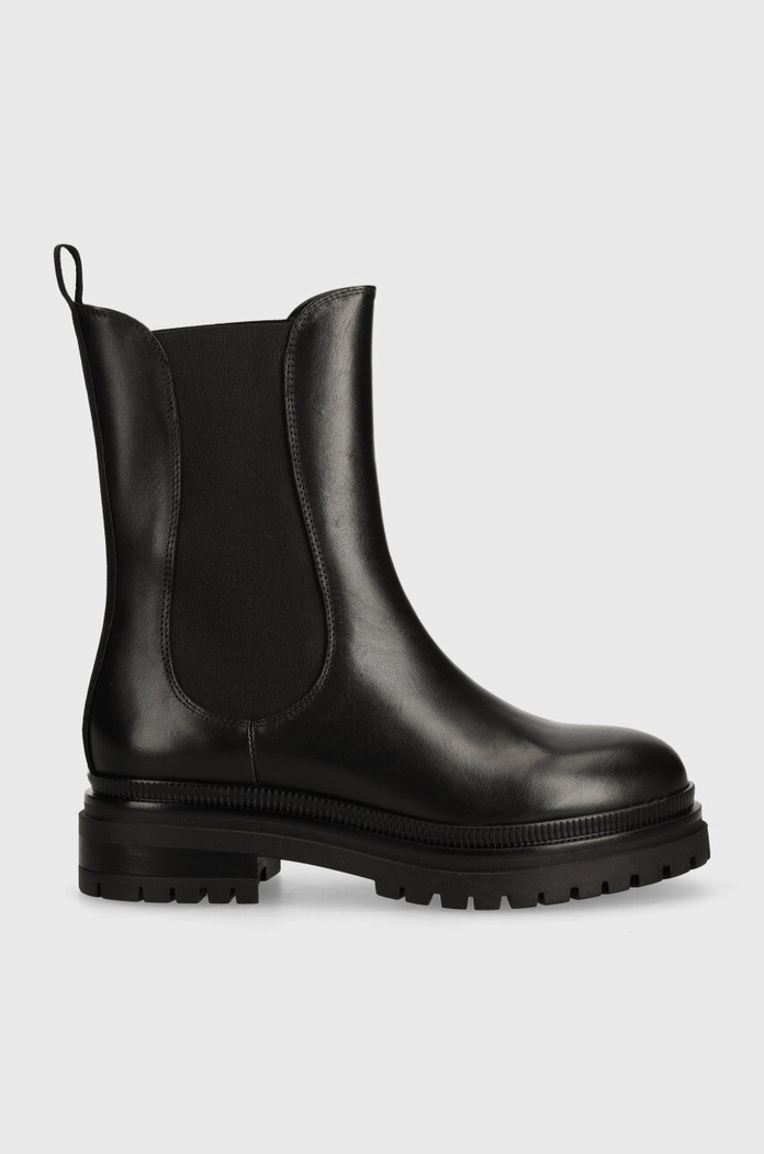 Weekend Max Mara stivaletti chelsea in pelle LIVREA 2425796034600.BLACK nero AW24