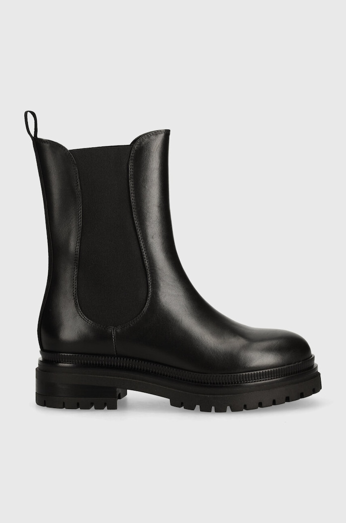 Weekend Max Mara stivaletti chelsea in pelle LIVREA 2425796034600.BLACK nero AW24