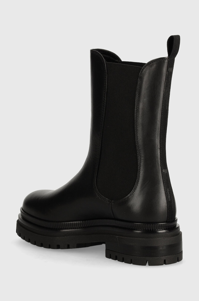 Scarpe Weekend Max Mara stivaletti chelsea in pelle LIVREA 2425796034600.BLACK nero
