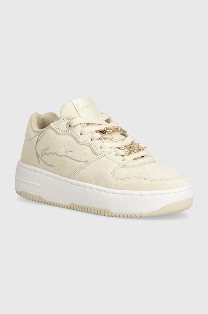 Karl Kani sneakersy zamszowe 89 Logo PRM imitacja skóry licowej beżowy 1184043