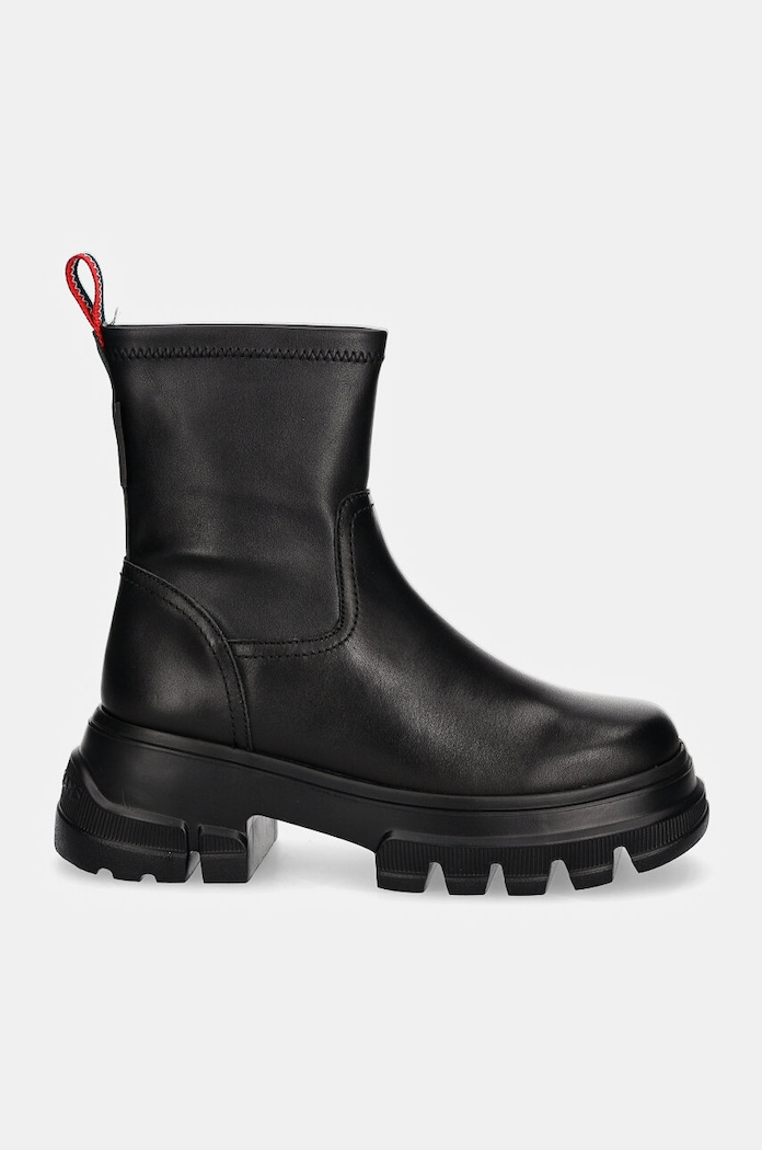 Tommy Jeans botki TJW CHUNKY CHELSEA BOOT MIX MAT EN0EN02555 czarny NC24