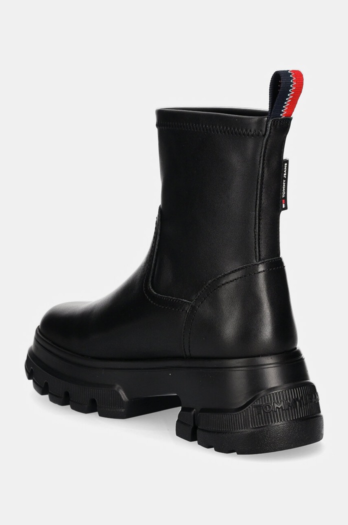 Obuwie Tommy Jeans botki TJW CHUNKY CHELSEA BOOT MIX MAT EN0EN02555 czarny
