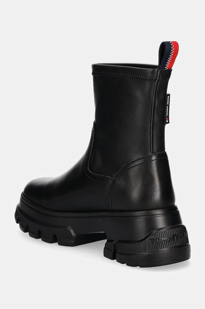 Obuwie Tommy Jeans botki TJW CHUNKY CHELSEA BOOT MIX MAT EN0EN02555 czarny