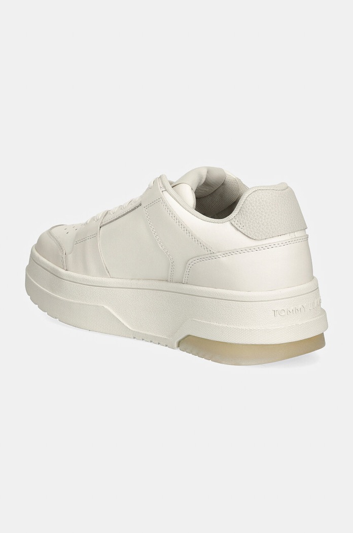 Obuv Kožené tenisky Tommy Jeans THE BROOKLYN FLATFORM EN0EN02592 biela