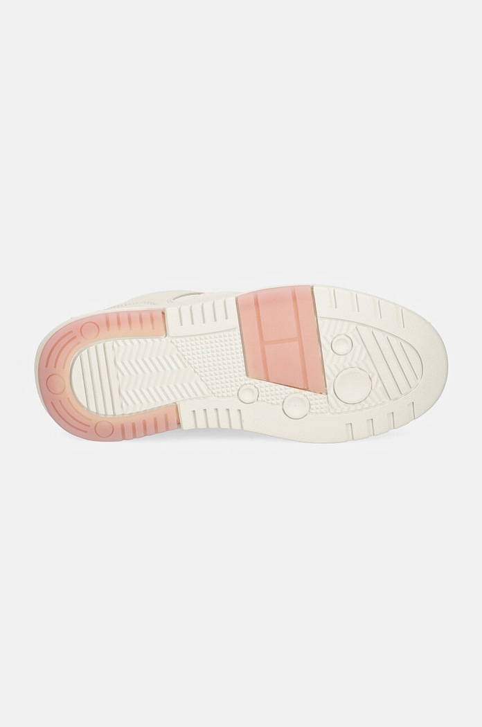 Tommy Jeans sneakers din piele THE BROOKLYN FLATFORM EN0EN02592 alb