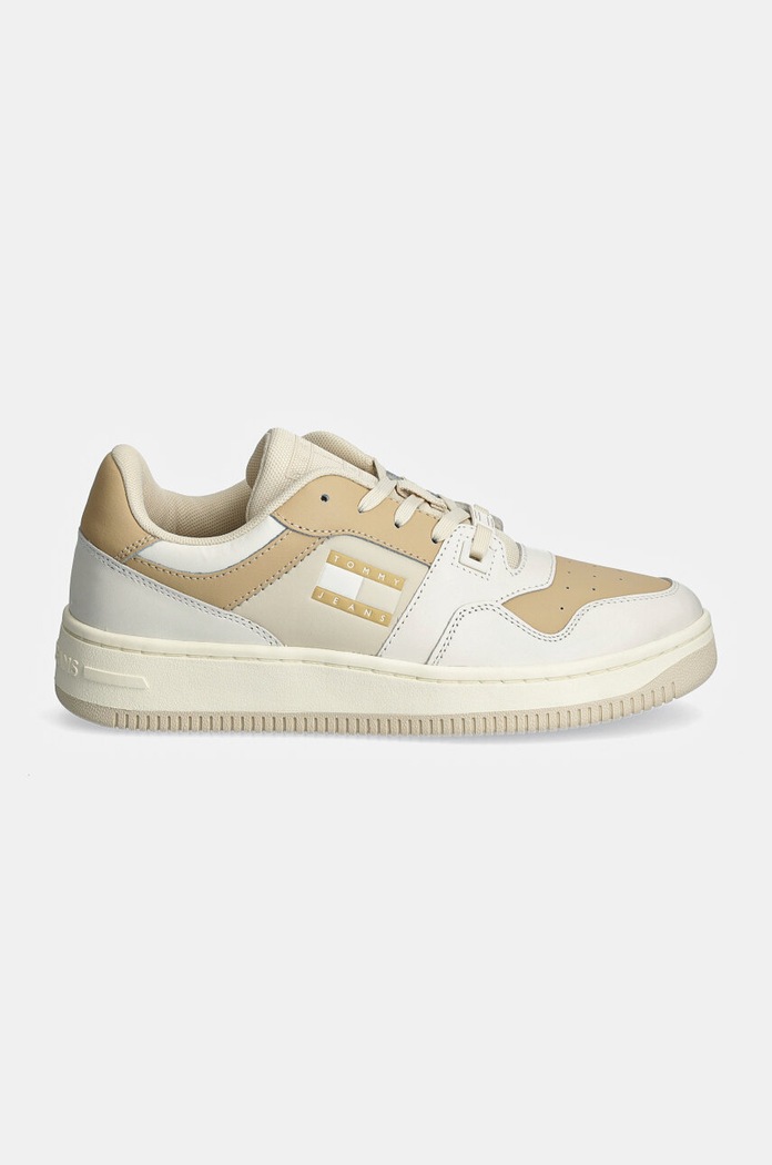Tenisky Tommy Jeans TJW RETRO BASKET TONAL LOGO EN0EN02606 béžová AW24
