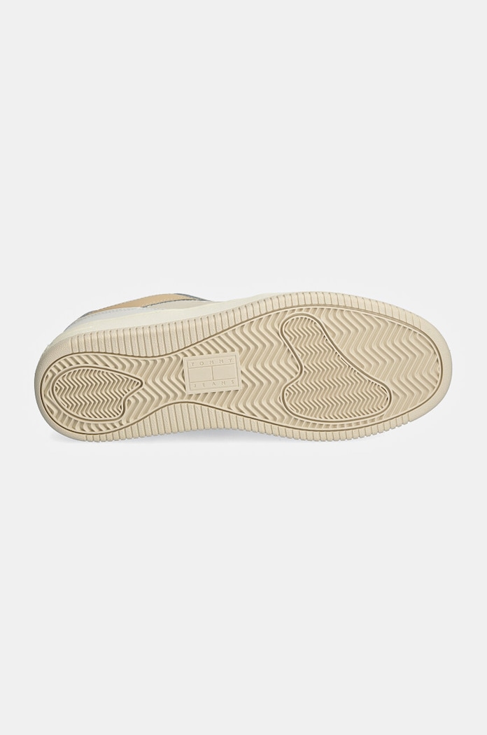 Tenisky Tommy Jeans TJW RETRO BASKET TONAL LOGO béžová EN0EN02606