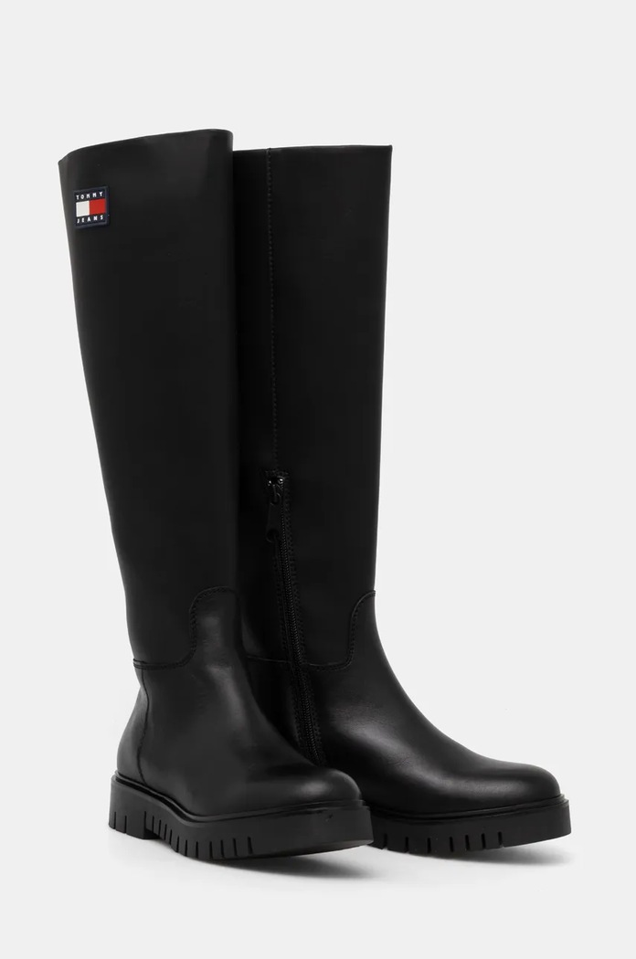 Boty Kozačky Tommy Jeans TJW LONG SHAFT BOOT EN0EN02627 černá