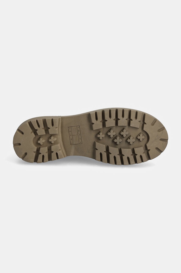 Tommy Jeans botki TJW URBAN LACE UP SUEDE EN0EN02630 beżowy
