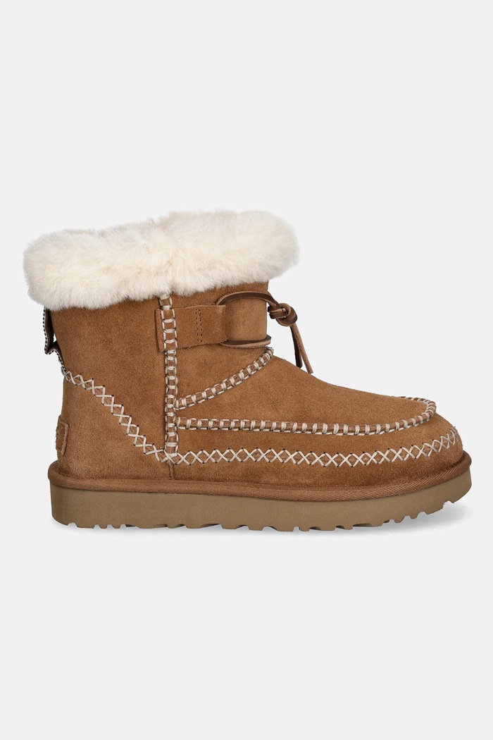 UGG cizme de zapada din piele intoarsa Classic Mini Alpine 1158251.CHE maro AW24