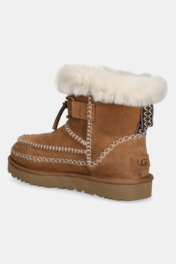 Încălțăminte UGG cizme de zapada din piele intoarsa Classic Mini Alpine 1158251.CHE maro