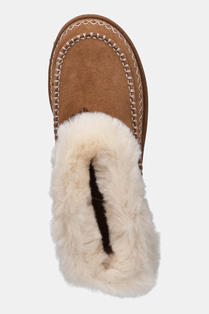 UGG cizme de zapada din piele intoarsa Classic Mini Alpine maro 1158251.CHE
