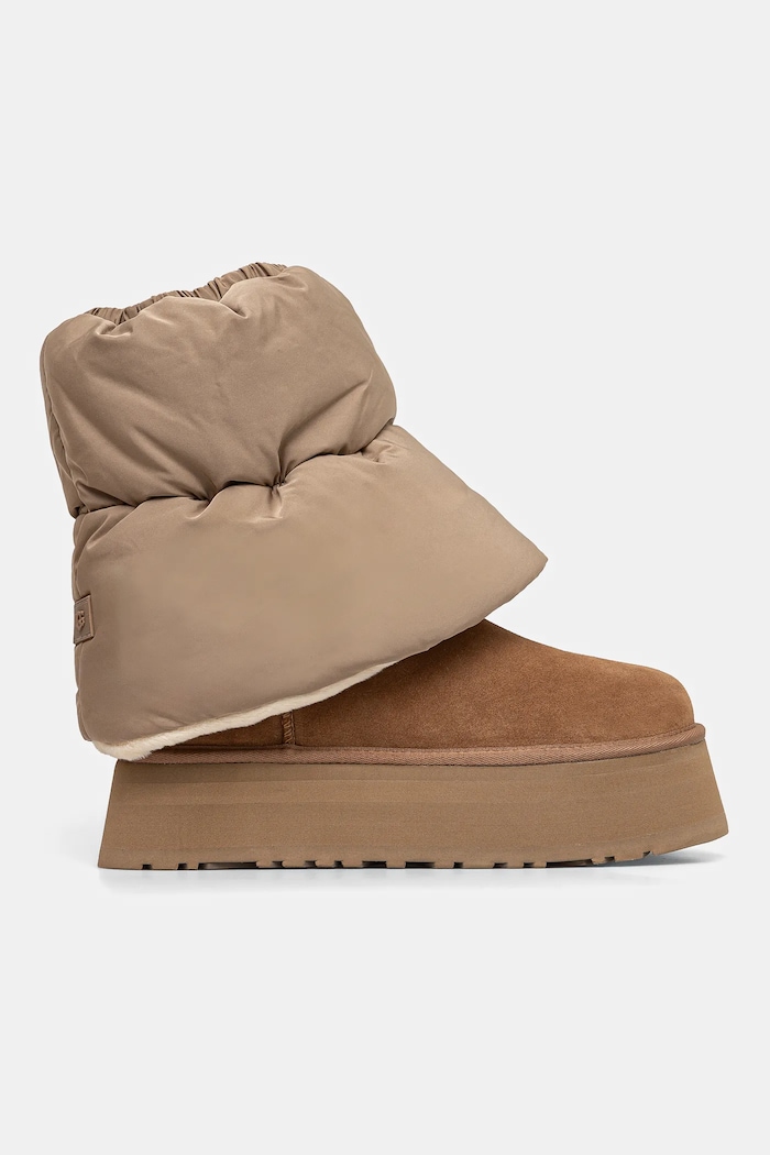 UGG śniegowce Classic Mini Dipper Puffer 1158275.AHS brązowy