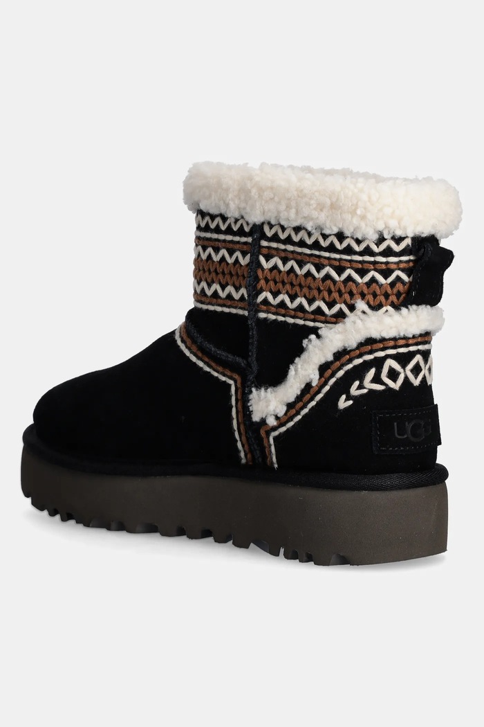 Boty Semišové sněhule UGG Classic Mini Atherson 1158281.BLK černá