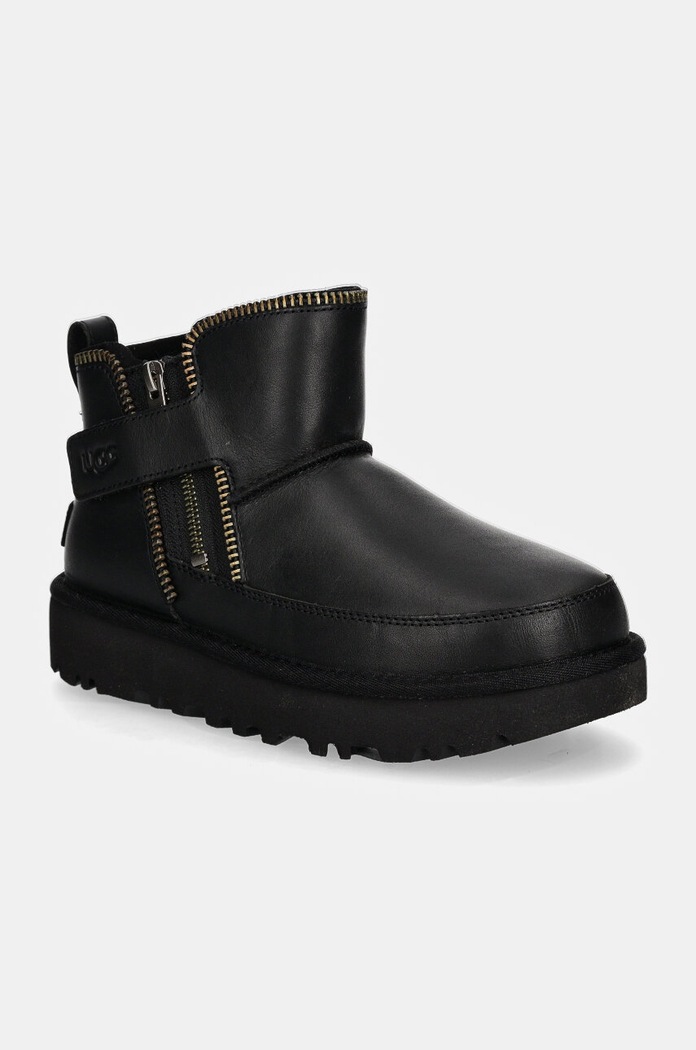 UGG cizme de iarna Classic Mini Moto Boot izolat negru 1164690.BLK