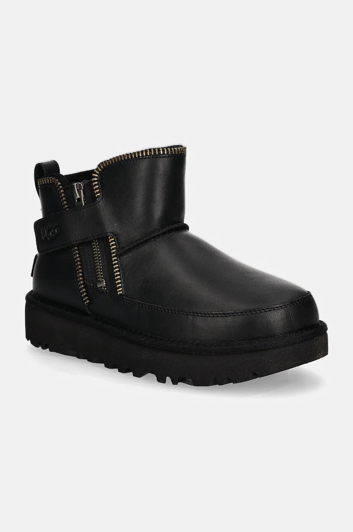 UGG cizme de iarna Classic Mini Moto Boot izolat negru 1164690.BLK