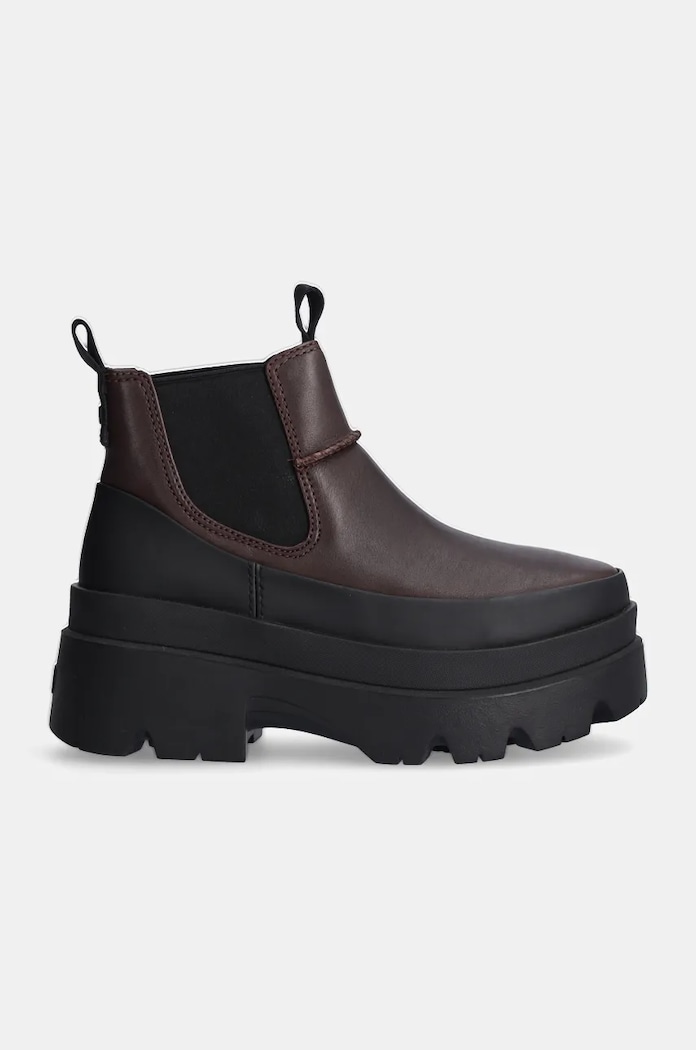 UGG Kožené topánky chelsea UGG Brisbane Chelsea 1167932.BCDR hnedá AW24