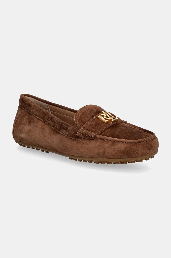 Semišové mokasíny Lauren Ralph Lauren Barnsbury semišová kůže hnědá 802821629022.200