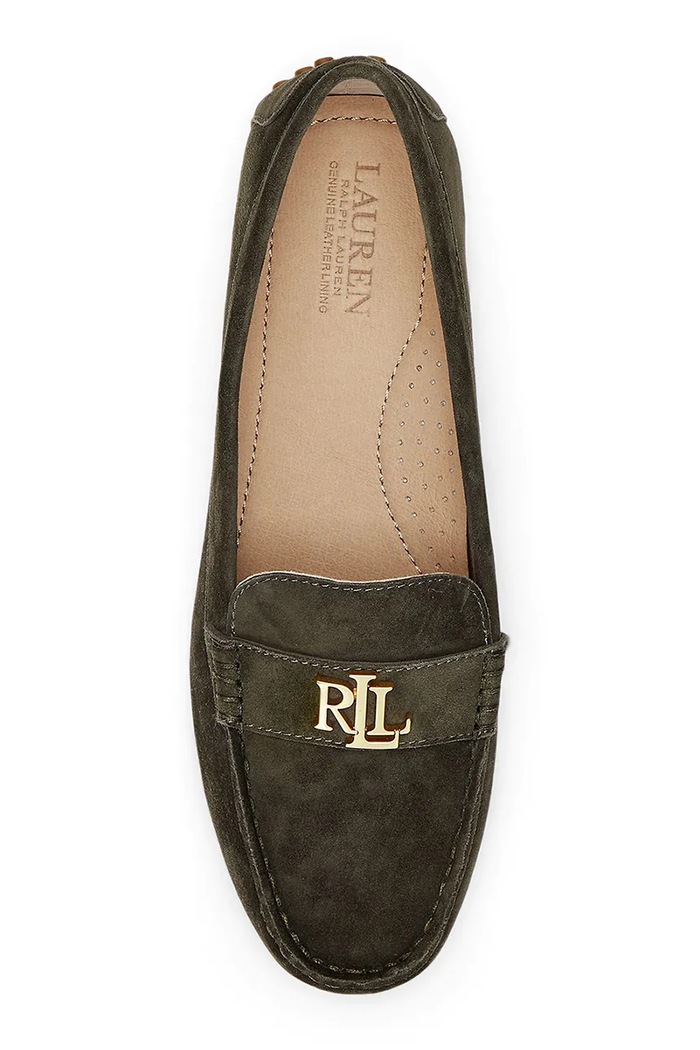 Obuwie Lauren Ralph Lauren mokasyny zamszowe Barnsbury 802821629024.301 zielony