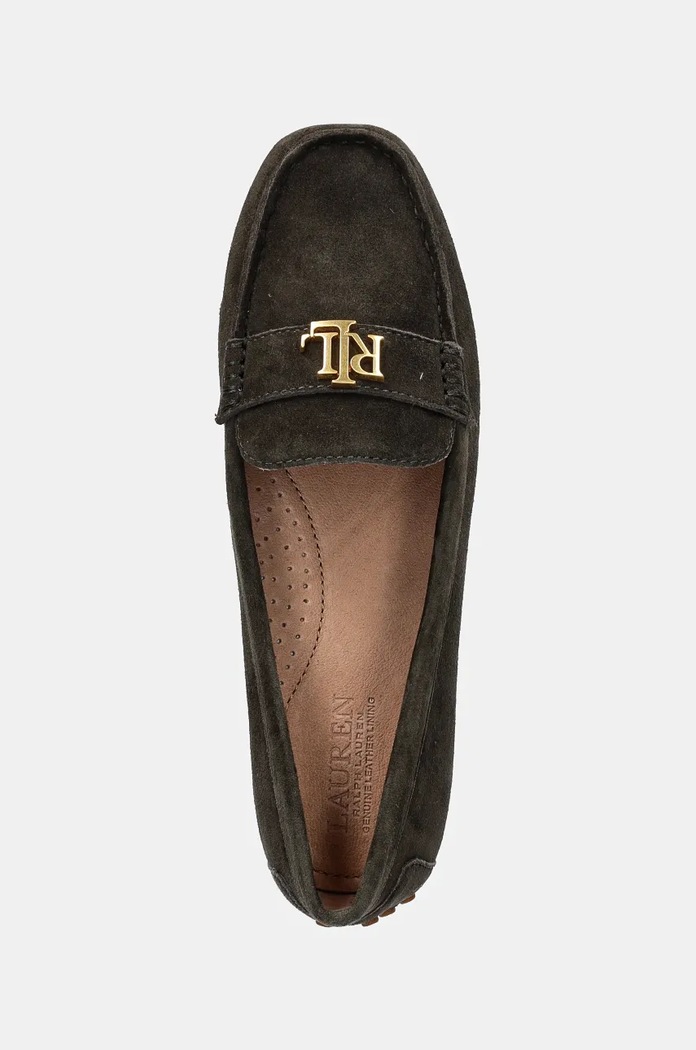 Μοκασίνια σουέτ Lauren Ralph Lauren Barnsbury πράσινο 802821629024.301