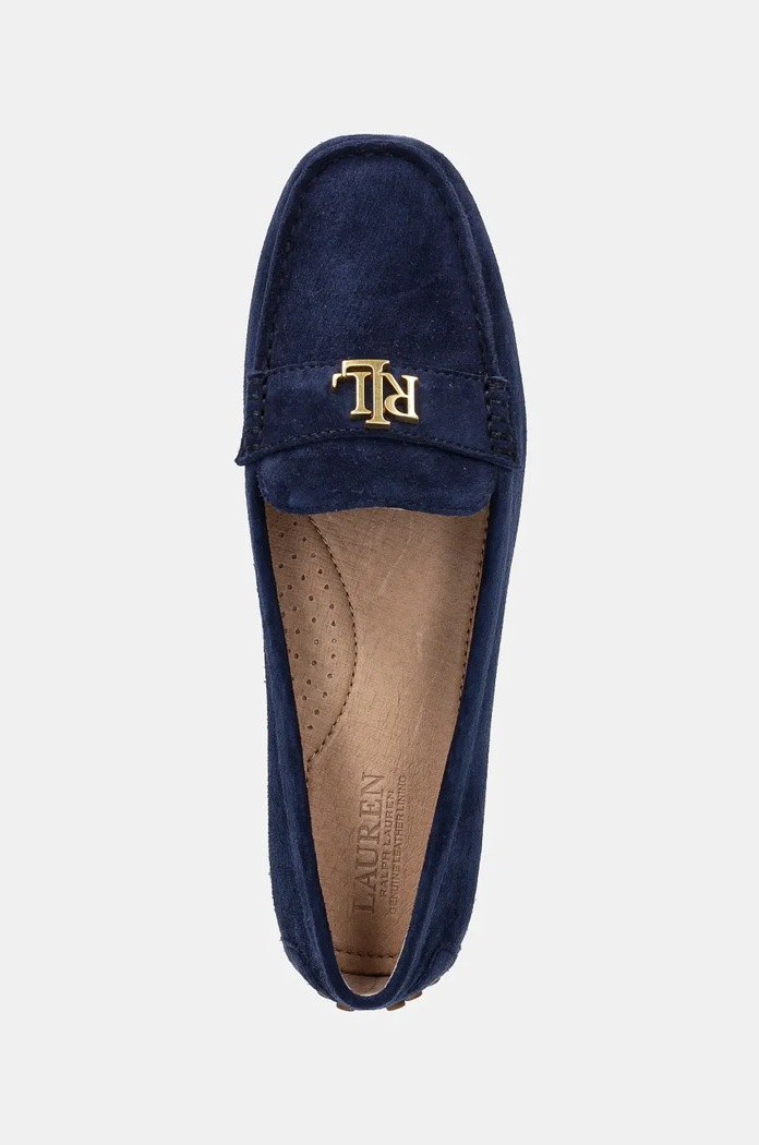 Semišové mokasíny Lauren Ralph Lauren Barnsbury námořnická modř 802821629025.410