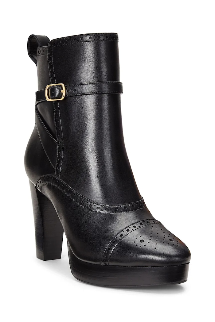 Шкіряні черевики Lauren Ralph Lauren Mckinsey 802908331005.001 чорний AW24