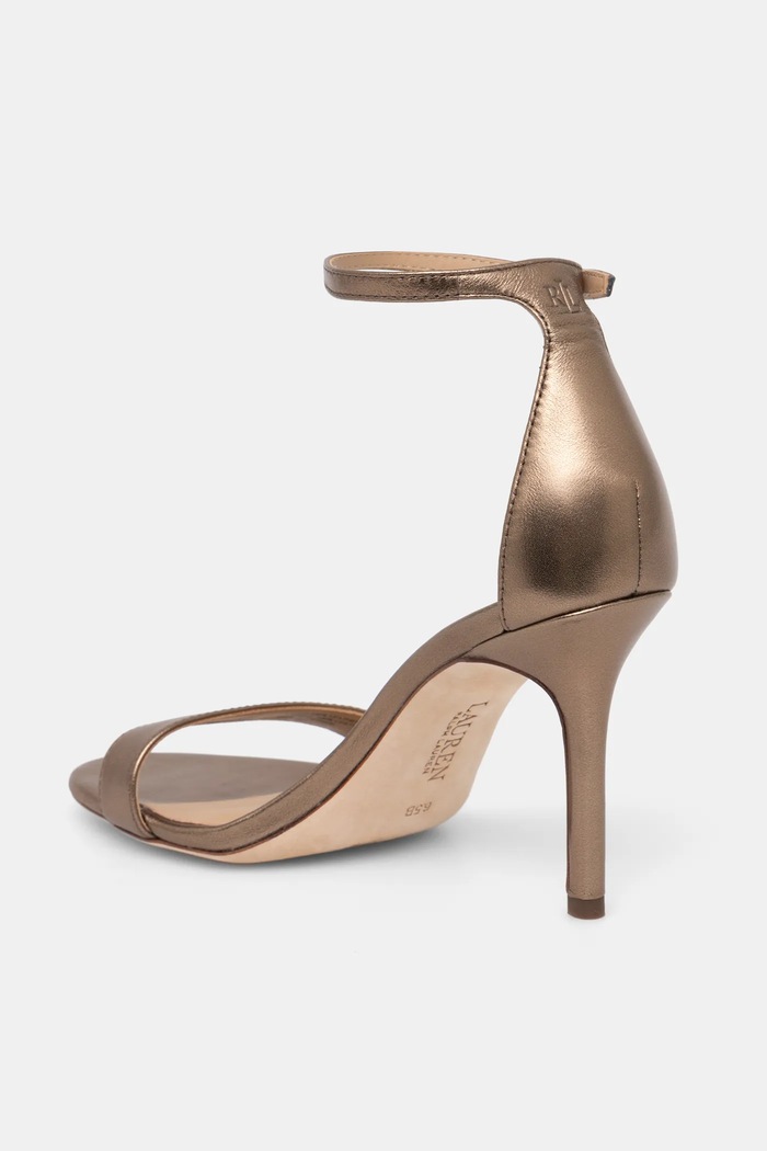 Obuv Kožené sandále Lauren Ralph Lauren Allie 802912334001.710 zlatá