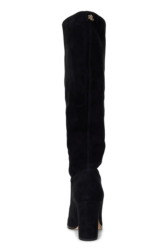 Obuwie Lauren Ralph Lauren kozaki zamszowe Artizan Tall 802937807001.001 czarny