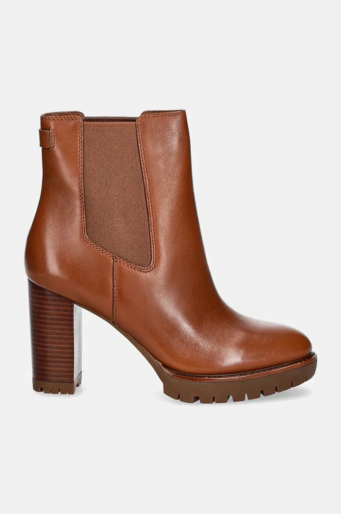 Kožené kotníkové boty Lauren Ralph Lauren Layne 802937818003.200 hnědá AW24