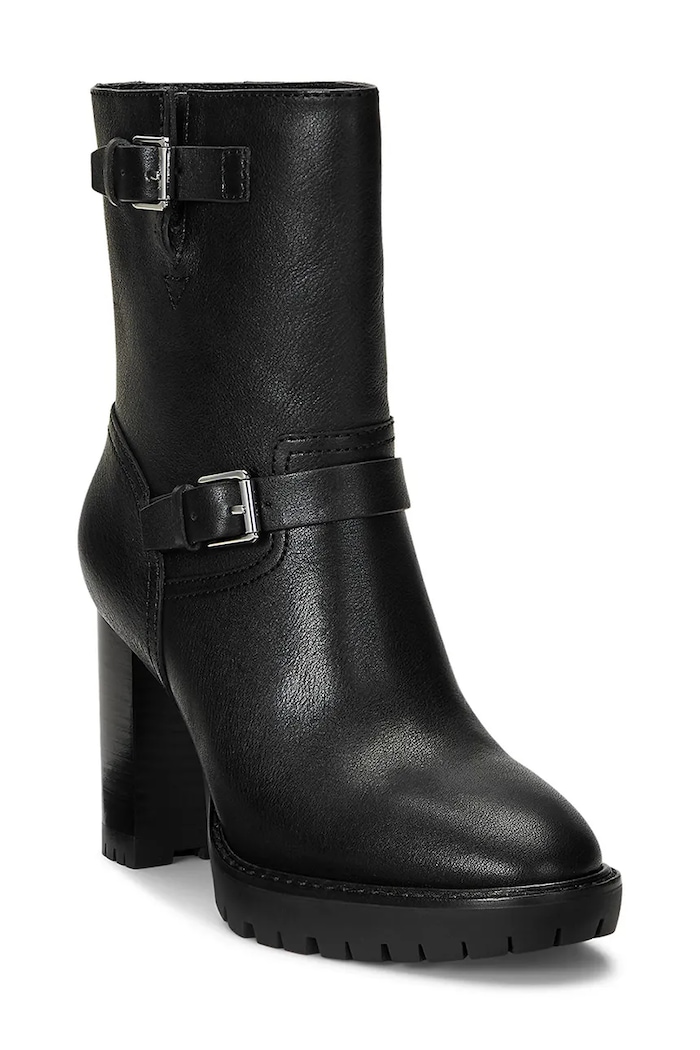 Шкіряні черевики Lauren Ralph Lauren Lyvia 802937819001.001 чорний AW24