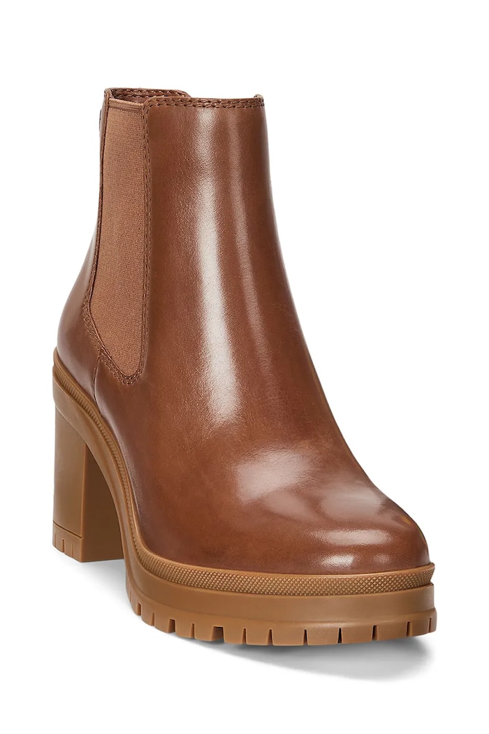 Lauren Ralph Lauren ghete chelsea de piele Cailie 802937825002.200 maro AW24