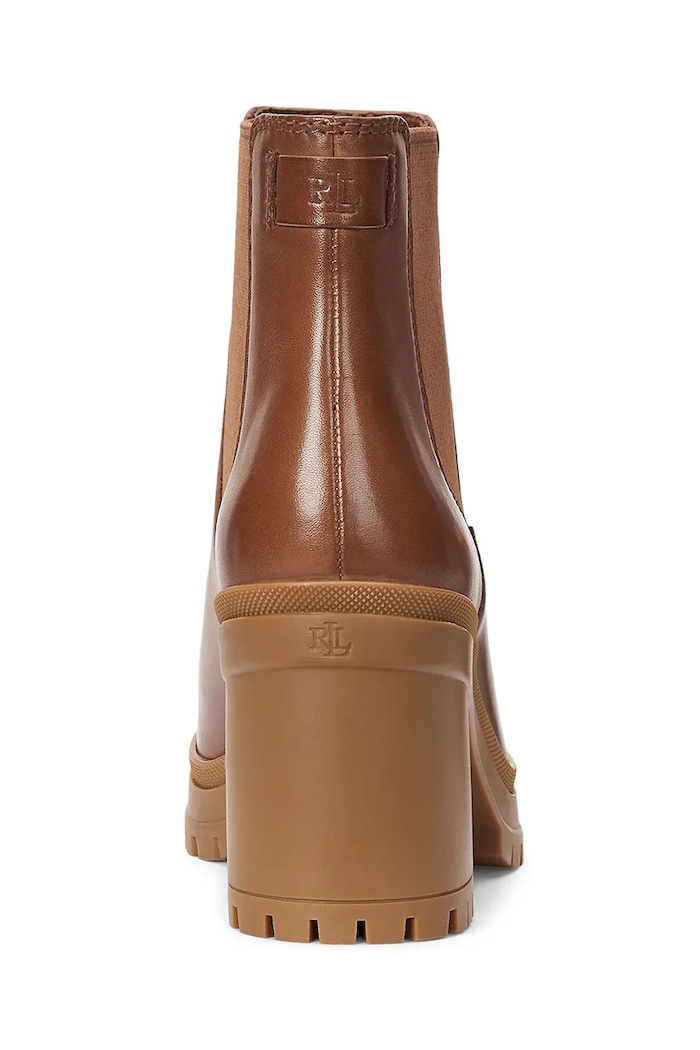 Încălțăminte Lauren Ralph Lauren ghete chelsea de piele Cailie 802937825002.200 maro