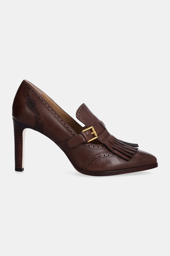 Kožené lodičky Lauren Ralph Lauren Colleen 802944557002.200 hnědá AW24