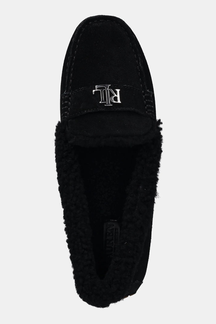Semišové mokasíny Lauren Ralph Lauren Barnsbury Sp černá 802945667001.001