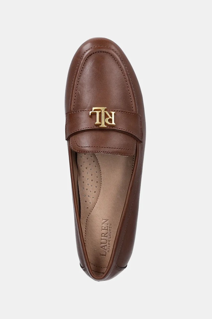Kožené mokasíny Lauren Ralph Lauren Averi III hnědá 802946808003.200
