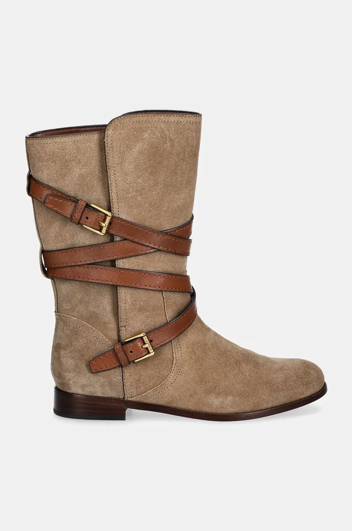 Lauren Ralph Lauren botki zamszowe Briannah 802951233001.200 beżowy NC24