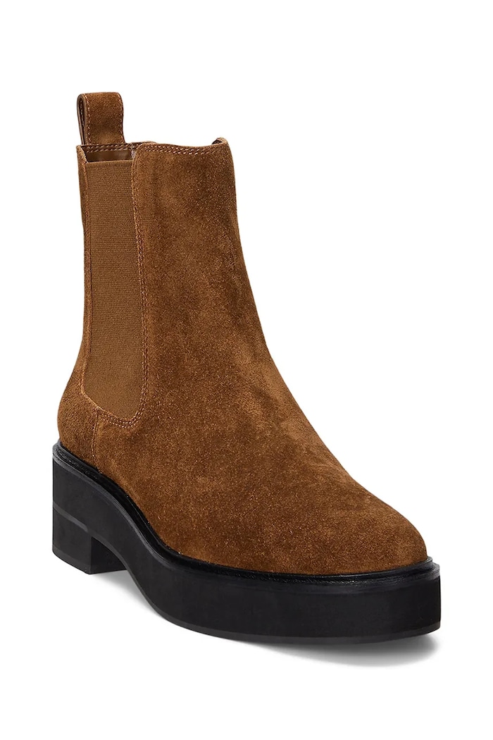 Lauren Ralph Lauren botine din piele intoarsa Adrianna 802951237001.200 maro AW24