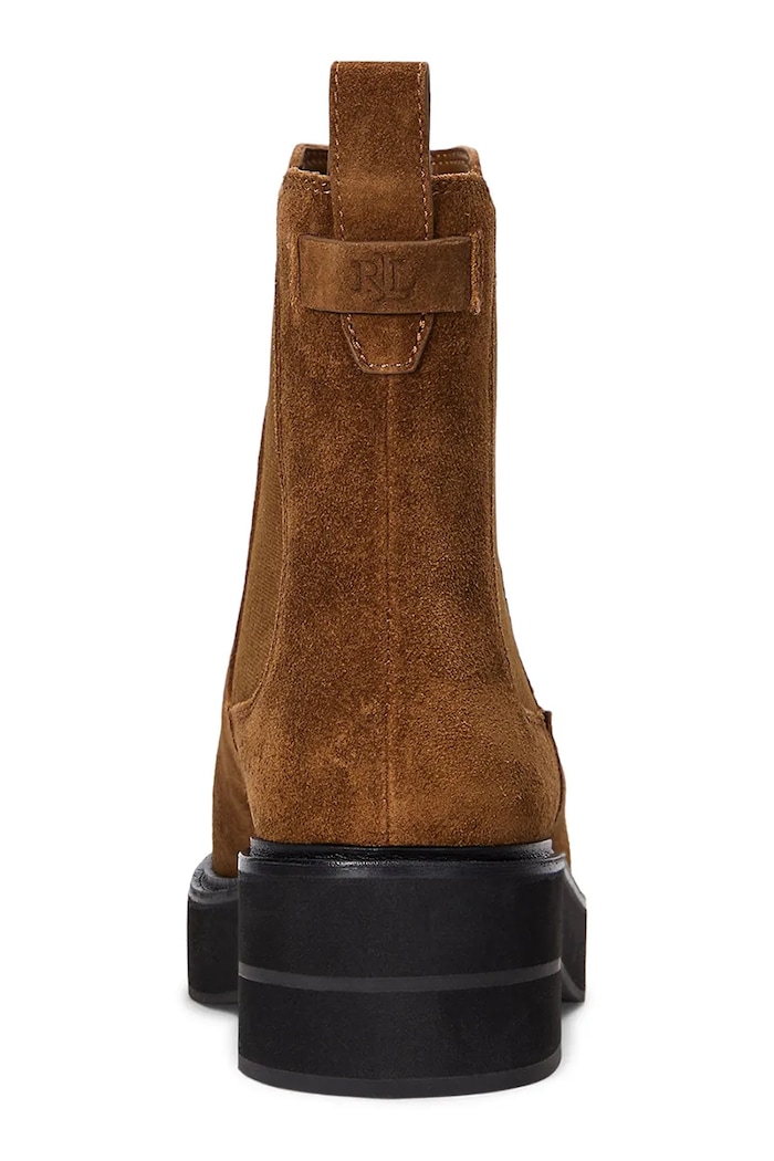 Încălțăminte Lauren Ralph Lauren botine din piele intoarsa Adrianna 802951237001.200 maro
