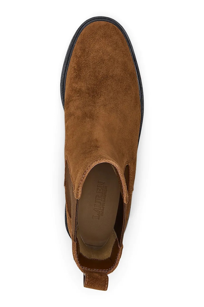 Lauren Ralph Lauren botine din piele intoarsa Adrianna maro 802951237001.200